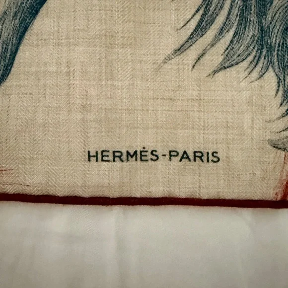 HERMÈS LES AILES DE PEGASE CASHMERE SILK 100 - Picture 6 of 10